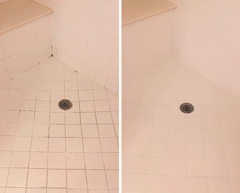 Shower Before and After a Service from Our Tile and Grout Cleaners in Tacoma