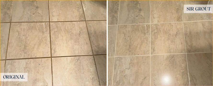 Bathroom Floor Restored by Our Tile and Grout Cleaners in Federal Way, WA