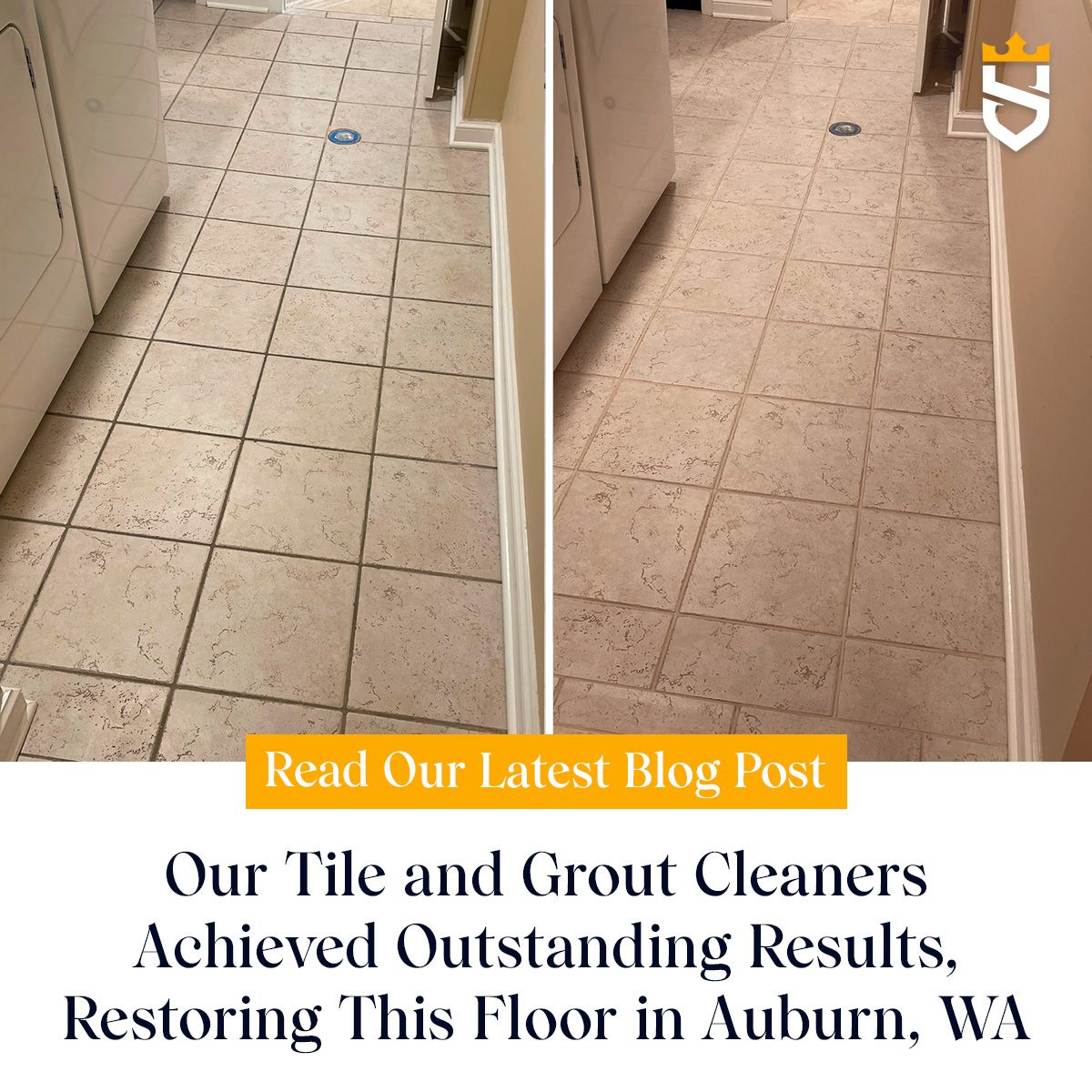 Our Tile and Grout Cleaners Achieved Outstanding Results, Restoring This Floor in Auburn, WA