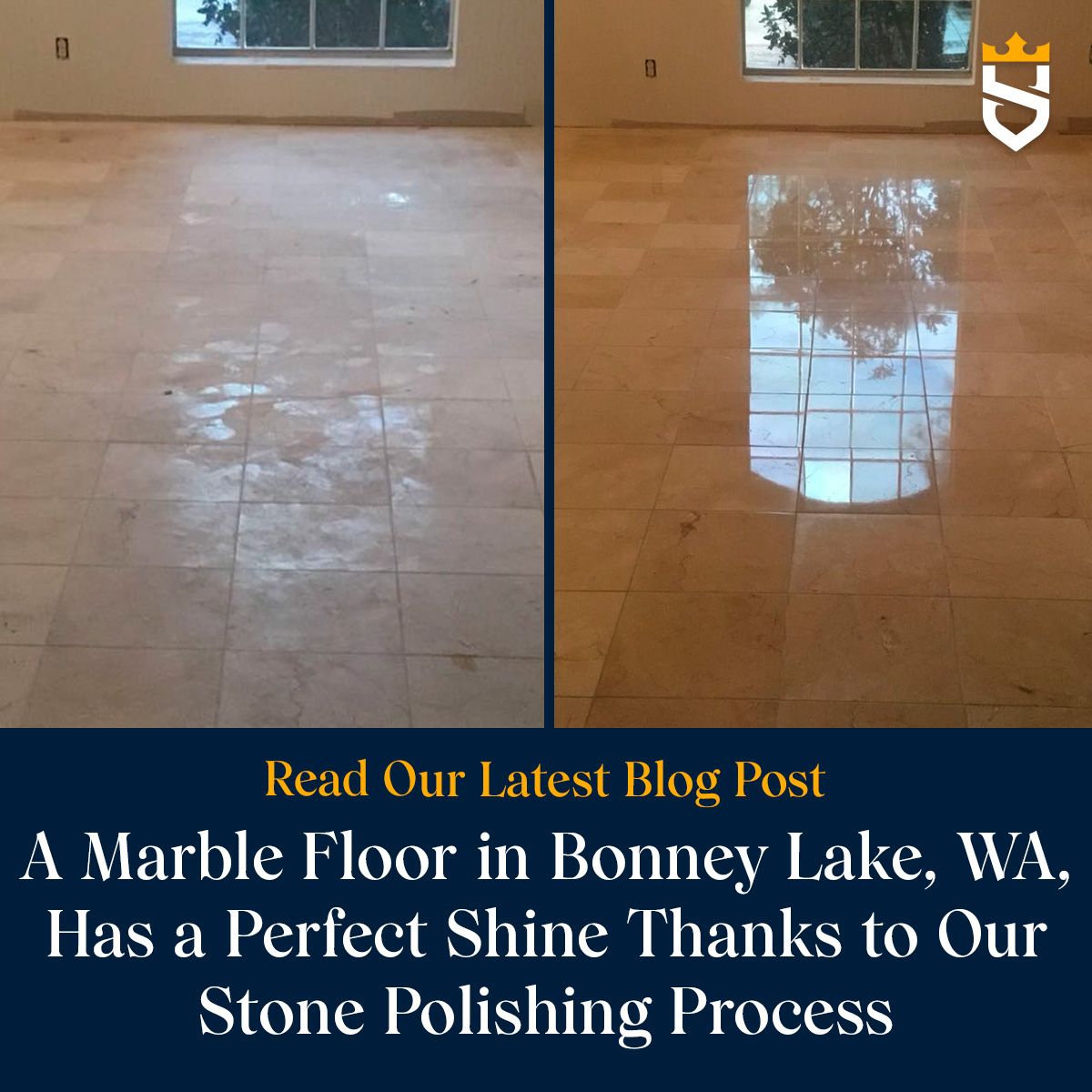 A Marble Floor in Bonney Lake, WA, Has a Perfect Shine Thanks to Our Stone Polishing Process