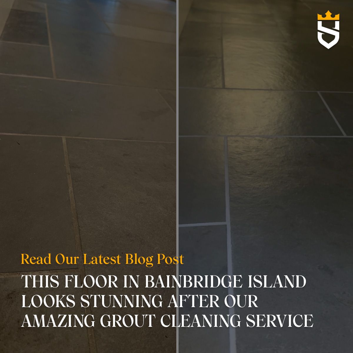 This Floor in Bainbridge Island Looks Stunning After Our Amazing Grout Cleaning Service