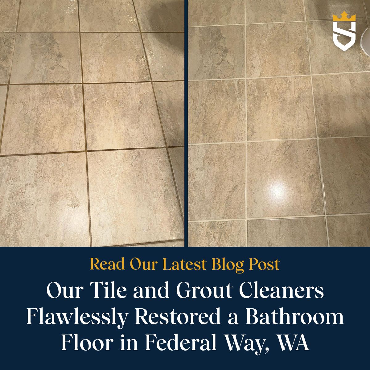 Our Tile and Grout Cleaners Flawlessly Restored a Bathroom Floor in Federal Way, WA